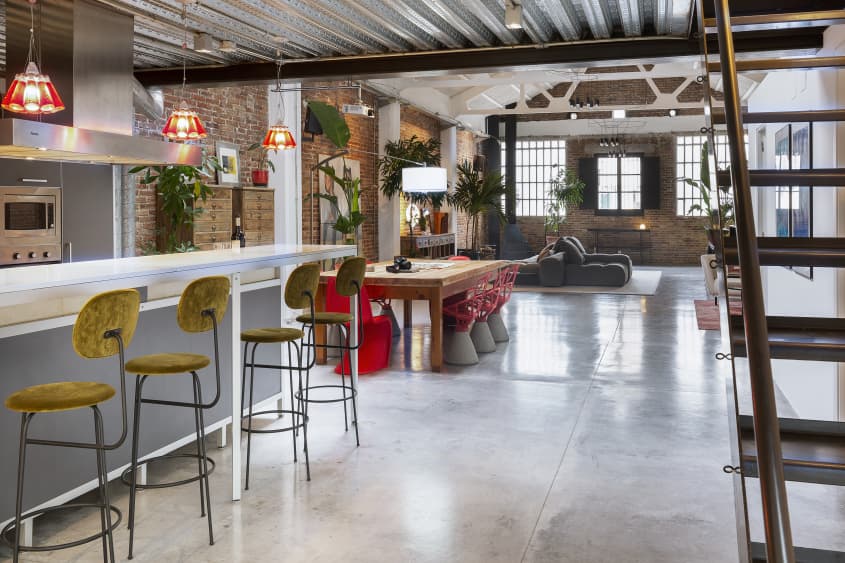 Warm Industrial Modern Spanish Loft Tour Apartment Therapy